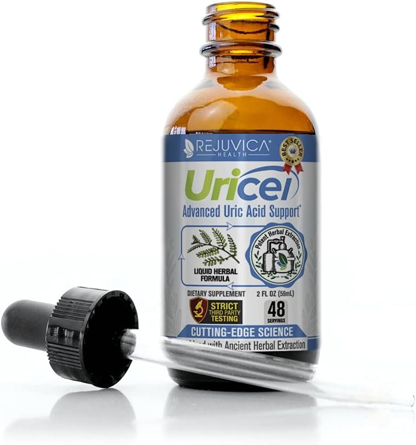 Uricel - Advanced Uric Acid Support  Cleanse Supplement - Liquid Delivery for Better Absorption - Tart Cherry, Chanca Piedra, Celery Seed, Turmeric  More!