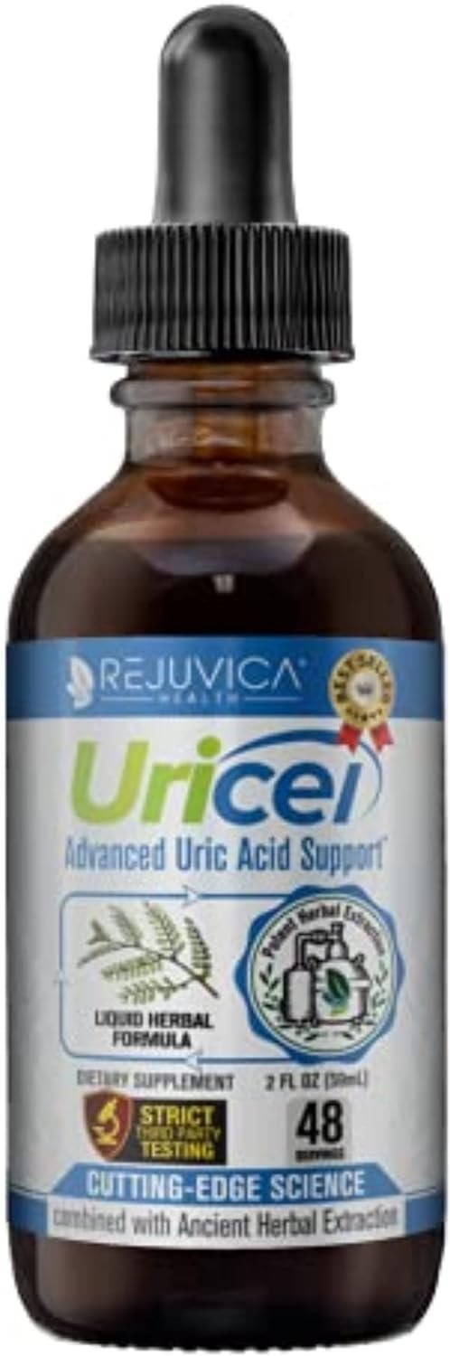 Uricel - Advanced Uric Acid Support  Cleanse Supplement - Liquid Delivery for Better Absorption - Tart Cherry, Chanca Piedra, Celery Seed, Turmeric  More!