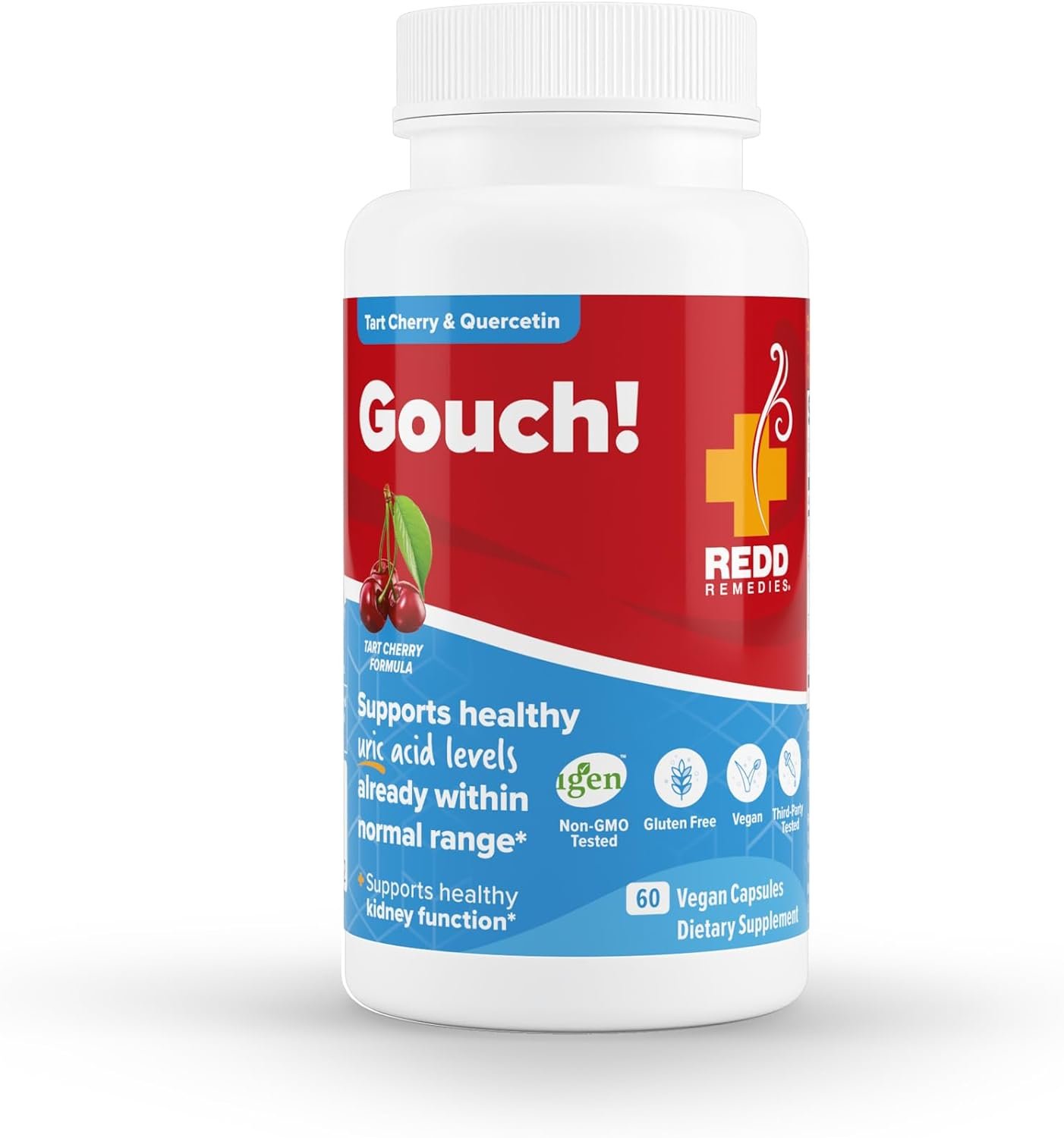 Redd Remedies, Gouch!, Supplement Support for Joints and Uric Acid Levels, Tart Cherry and Ginger Root, 60