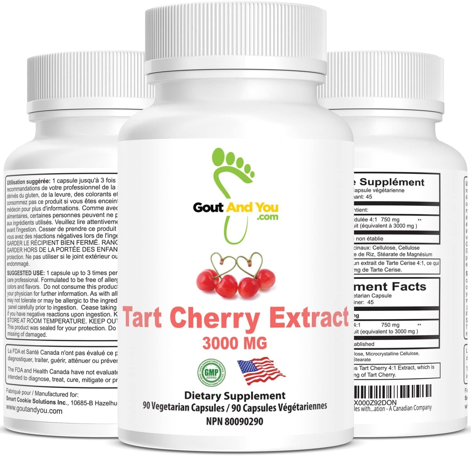 Tart Cherry Extract | 3000 mg Per Serving | 90 Vegetarian Capsules | Gluten-Free