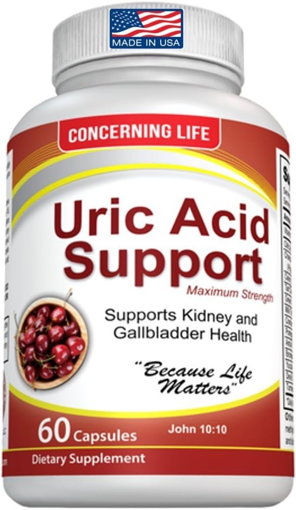 Uric Acid Support, Cleanse  Kidney Function Control - Supports A healthy Natural Gout Inflammation - Herbal Cleanse Detox for Joint Pain Swelling  Stiffness Includes Tart Cherry, Celery Seed Extract