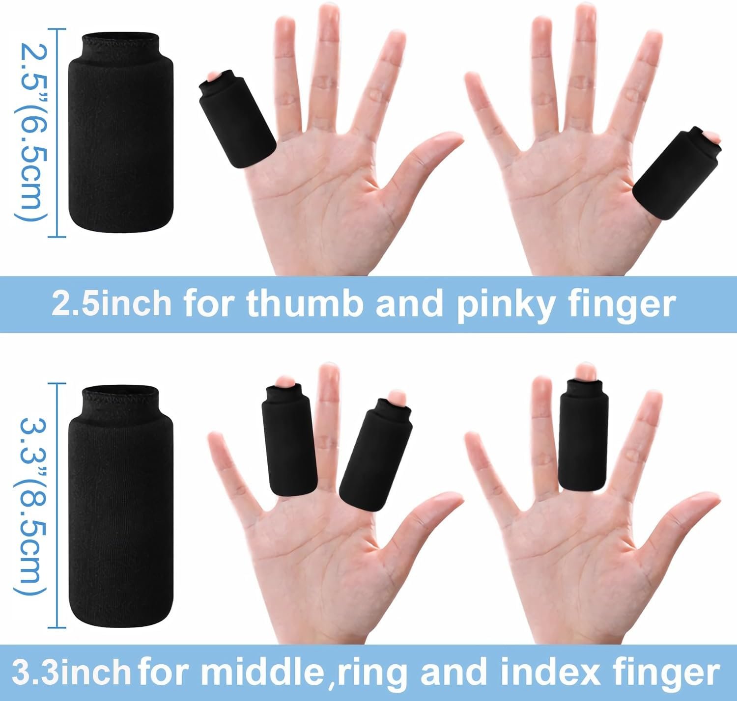 Finger Cold Packs - 4pcs Reusable Gel Ice Pack Cryotherapy Finger Ice Sleeve for Injuries, Arthritis, Tendonitis, Gout, and Sprains, Non-Toxic and Latex-Free