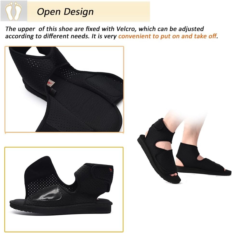 Nursing Shoes For Swollen Feet, Fully Open Slippers, Adjustable Soft-Soled Shoes For Toe Valgus,Gout Surgery,Wide Feet, Pregnant Women,The Elderly,Diabetic Feet Recovery Shoes