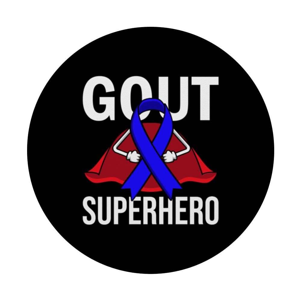 Gout Superhero Survivor Warrior Fighter Awareness PopSockets Swappable PopGrip