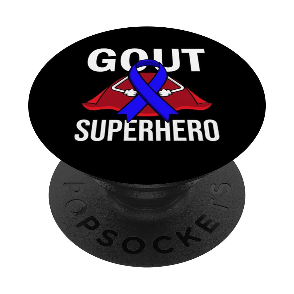 Gout Superhero Survivor Warrior Fighter Awareness PopSockets Swappable PopGrip