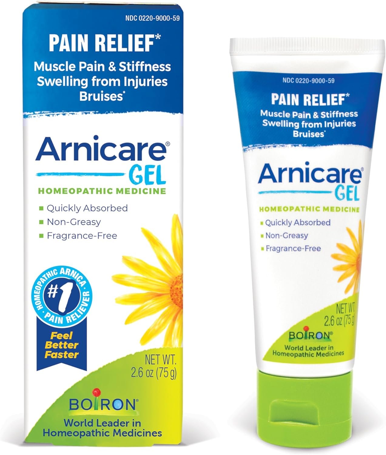 Boiron Arnicare Gel for Relief of Joint Pain, Muscle Pain, Muscle Soreness, and Swelling from Bruises or Injury - Non-greasy and Fragrance-Free - 2.6 oz Boiron Arnicare Gel for Relief of Joint Pain, Muscle Pain, Muscle Soreness, and Swelling from Bruises or Injury - Non-greasy and Fragrance-Free - 2.6 oz