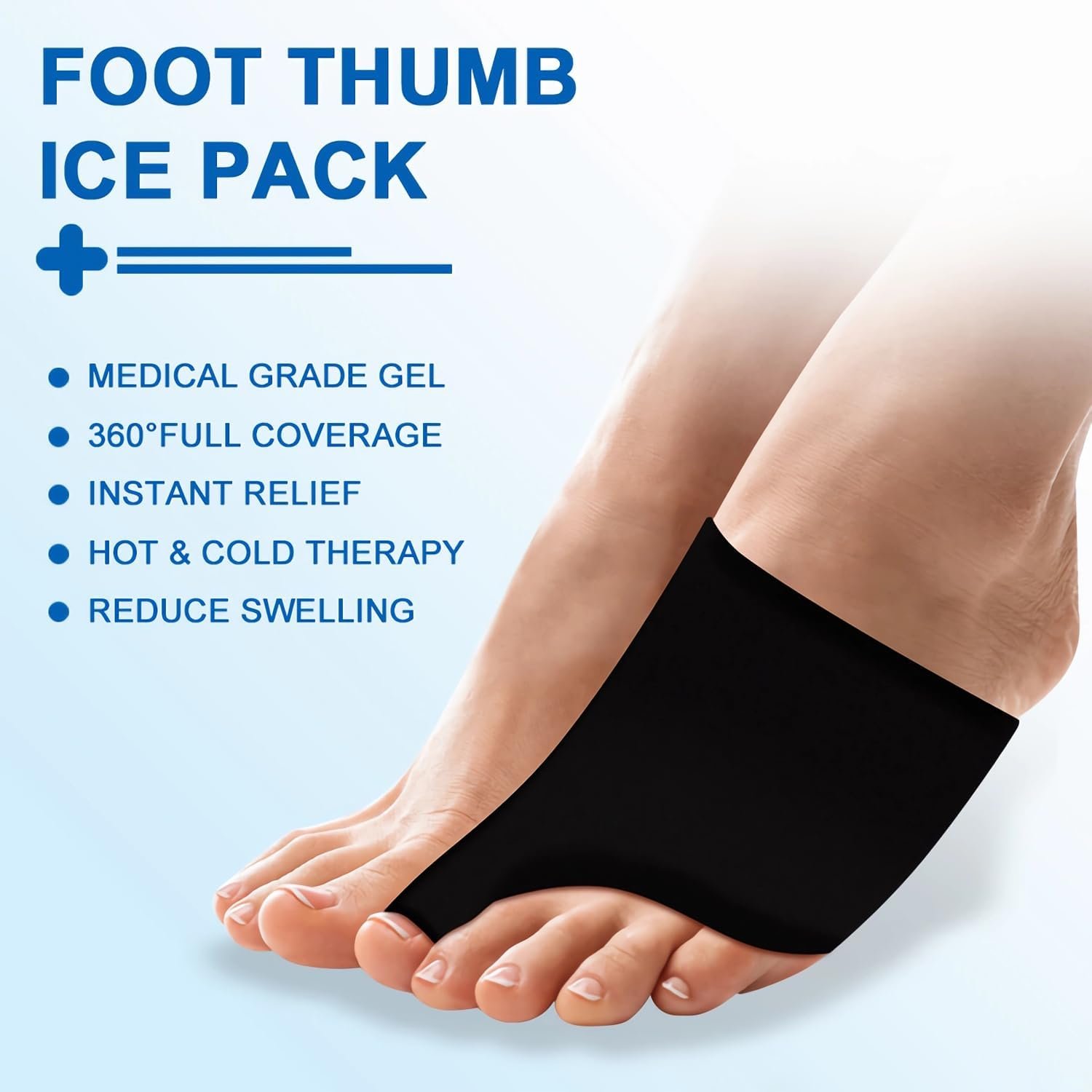 JEONEKID Foot Ice Packs Big Toe for Pain Relief, Cold and Heat Therapy Gel Foot Ice Pack for Swelling,Blisters, Bunions