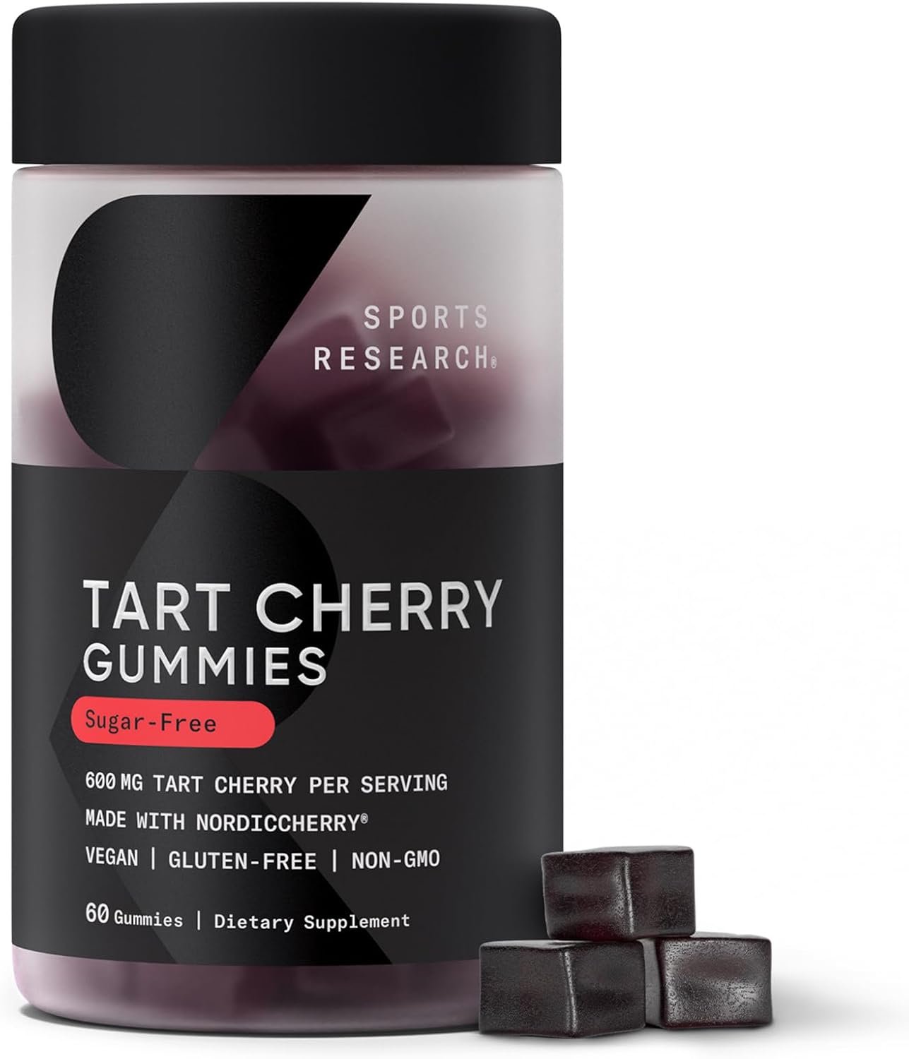Sports Research Tart Cherry Capsules - Made from Montmorency Tart Cherries - Non-GMO  Gluten Free - 60 Liquid Softgels
