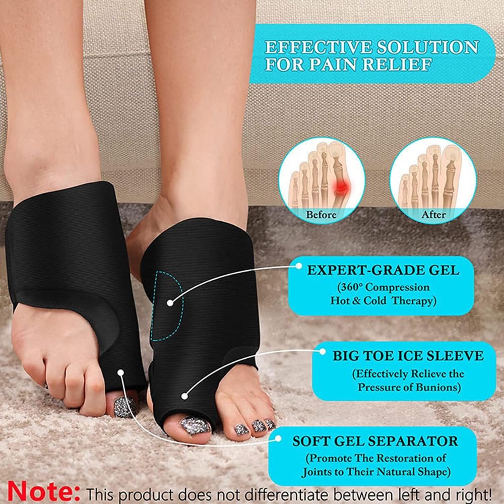 ThreeH Forefoot Ice Packs for Relief Pain Reusable Cold and Hot Therapy Foot Gel Packs for Bunions Relief Swelling Plantar Fasciitis Sprained Bruises Flat Feet and Sport Injuries