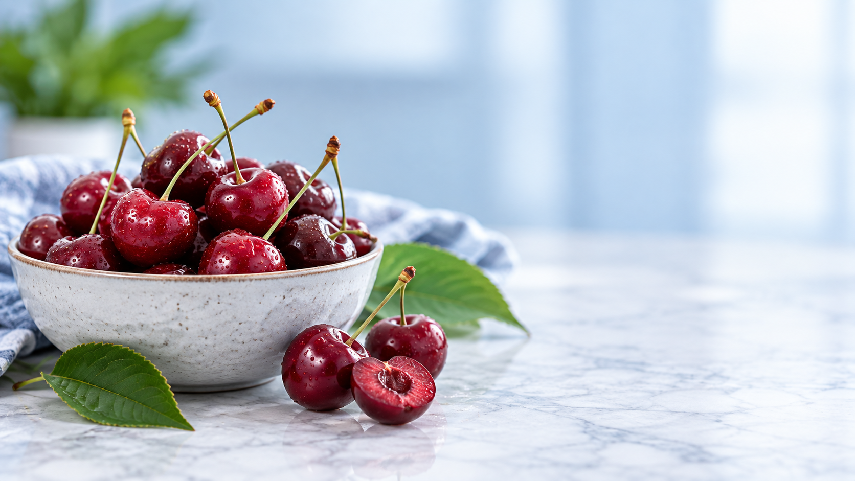 Bowl of tart cherries representing the topic of tart cherry and gout.